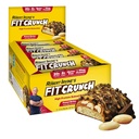 FITCRUNCH Proteinstænger i fuld størrelse, 6-lag bagt bar, 6g sukker, Gluten Free & Soft Cake Core (12 barer, jordnøddesmør)