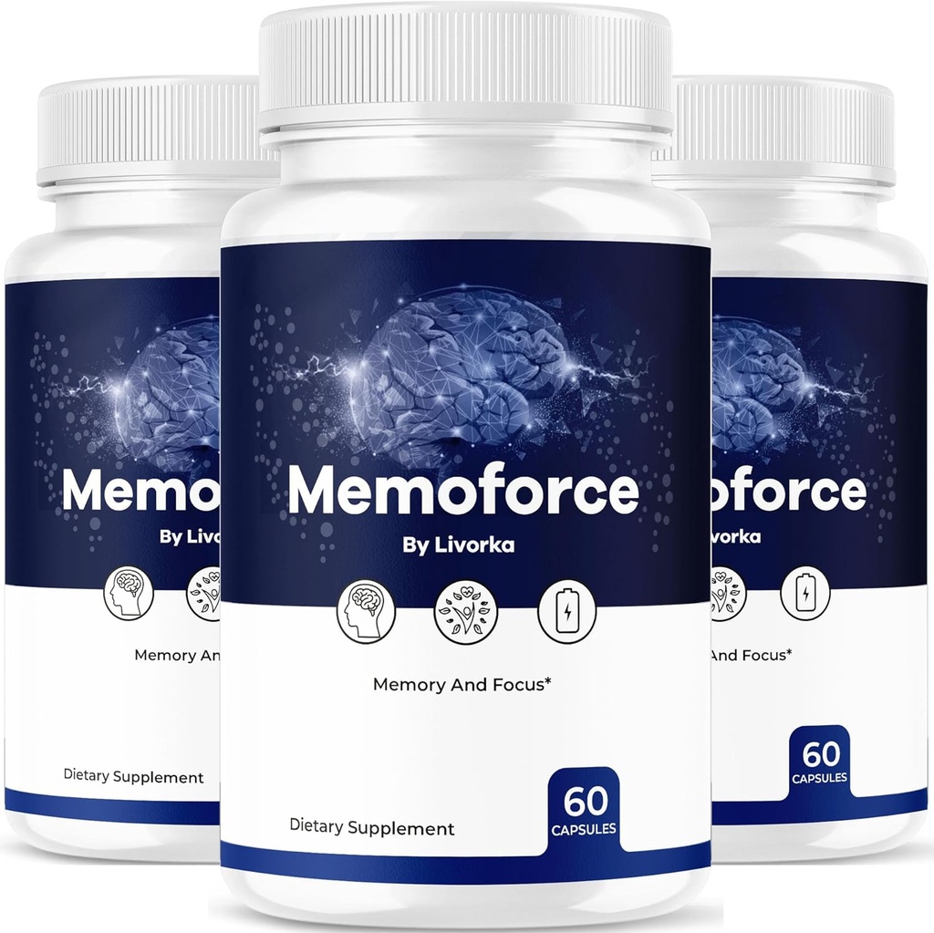 (3 Pack) Memoforce Brain Supplement - Official Memoforce Premium Formula Pills, Advanced Support Memo Brain Supplement for Wellness & Samlet sundhed, Memoforce Anmeldelser, 180 kapsler til 3 måneder