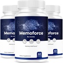 (3 Pack) Memoforce Brain Supplement - Official Memoforce Premium Formula Pills, Advanced Support Memo Brain Supplement for Wellness & Samlet sundhed, Memoforce Anmeldelser, 180 kapsler til 3 måneder