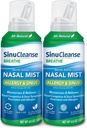 SinuCleanse Allergi & Sinus Steril Saline Nasal Spray, Ultra Fine Mist, Straks fugtgivende & Relieves Svær Nasal Congestion På grund af Allergier, 4.6 Oz (2 Pack), Made in USA