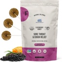 Mommabear Natural Sore Throat Relief Lollipops - Elderberry & Honey Kids Hough Lollipops - Organic Hough Kids Lolli Treats, Ingen kunstige tilsætningsstoffer - Stramt Sealed for Freshness (10 Pack)