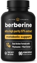 NutraChamps Berberine Supplement Note 124; Ultra High Strength 97% Renhed Note 124; Berberine HCL 1500mg + Berbevis Phytosome Extract for Enhanced Absorption & Metabolic Support