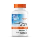 Doctor 's Best Natural Vitamin K2 Mk- 7 Capsule, Understøtter Bone Sundhed & Soft Tissue Elasticitet, 180 Ct