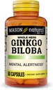 Mason Natural Ginkgo Biloba, 1 måned Tilgang, Hjælper med at forbedre mental alerness & Support Optimal Brain Funktion, 60 kapsler