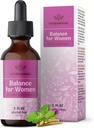 HERBAMAMA Balance for Kvinder Drops - Milk Thistle, Vitex Berry, Angelica, Maca Root & Ashwagandha Kvinder Kosttilskud - Vegan, Alkohol & Sugar- Gratis, 28-dages levering