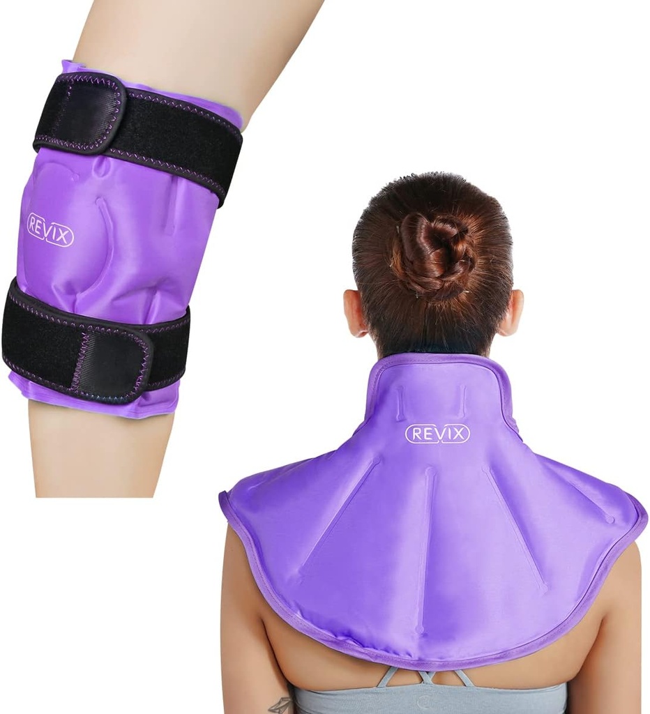 REVIX Knee Ice Pack til skader Genanvendelige og Store Neck Shoulder Ice Pack Wrap til Øvre Rygsmerter Relief
