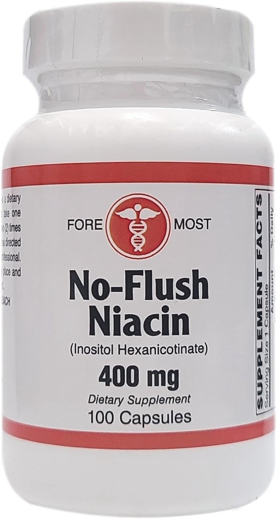 Holistisk sundhed No- Flush Niacin - 400mg - 100 kapsler