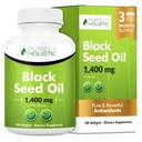 Black Seed Oil Capsules 1400mg, 180 Softgels, 3 måneders Supply - Cold Pressed Nigella Sativa, Rich in Omega 6, 9 & TQ, Black Cumin Seed Oil, immunforsvar, Joints og fordøjelse