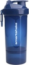 Smartshake O2GO ONE Plastic Protein Shaker Flaske 800 ml • 124; 27 oz - Læbefast Screw- on Lid - BPA Free - Unisex - Navy Blue