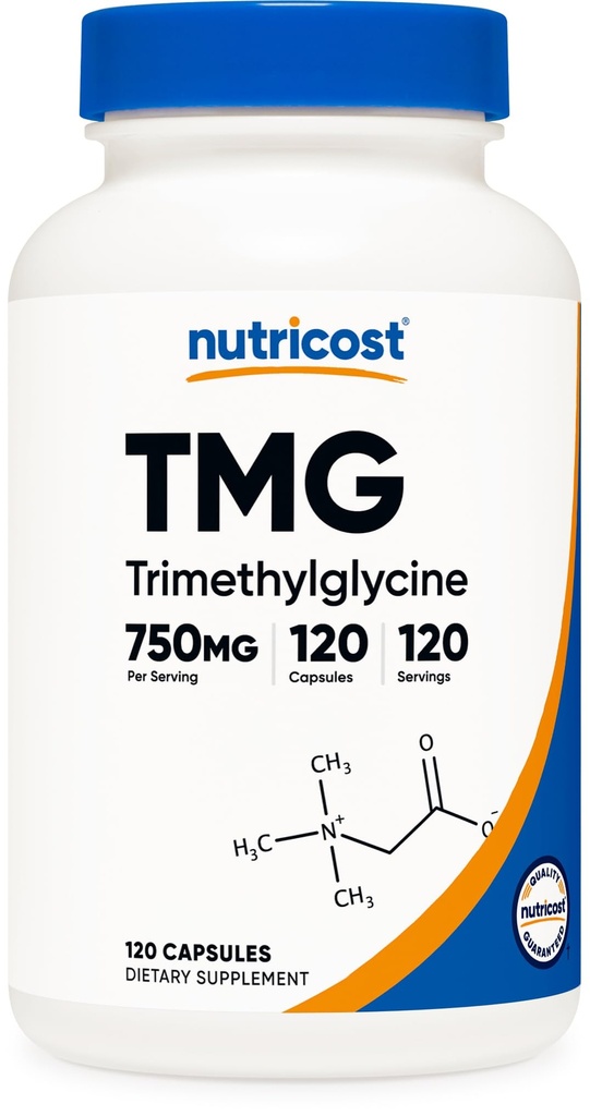 Nutricost TMG (Trimethylglycin) 750mg, 120 Kapsler