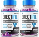 (2 Pack) Erecfil Gummies, Erecfil 1000 MG Gummies, All- Natural Formel Support for Mænd, Premium Mand Supplement for total sundhed og Peak Performance, Erectifil Gomitas Anmeldelser (120 Gummies)