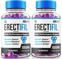 (2 Pack) Erecfil Gummies, Erecfil 1000 MG Gummies, All- Natural Formel Support for Mænd, Premium Mand Supplement for total sundhed og Peak Performance, Erectifil Gomitas Anmeldelser (120 Gummies)
