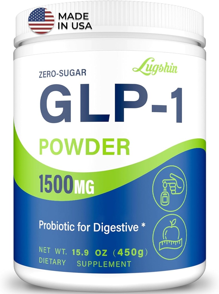 GLP-1 Supplement, GLP1 Kosttilskud Kvinder naturligt Gut GLP 1 Pulver 1500MG Boosting Prebiotic Mix med Akermansia Muciniphila Probiotic & High Fiber for fordøjelse, energi, Samlet sundhed, Ingen Fylder
