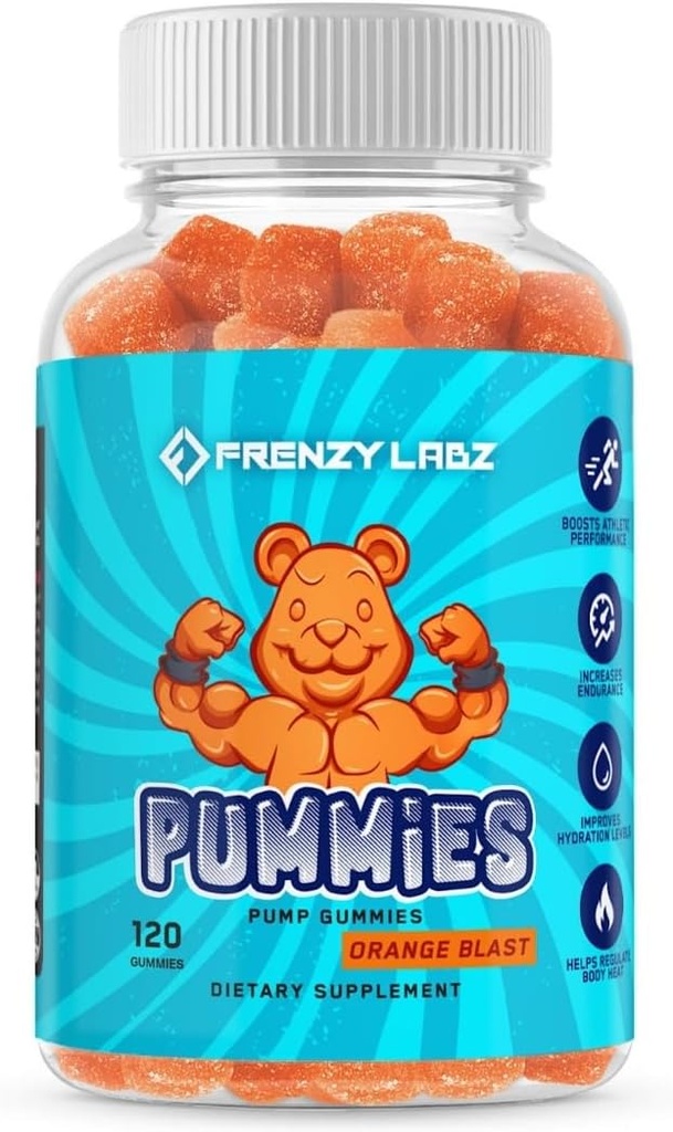 Pummies - Performance Gummies - Glycerol Pre-Workout - Muscle Pumps -Hydration - Endurance - Athletic Performance - Caffeine Free - 120 Gummies