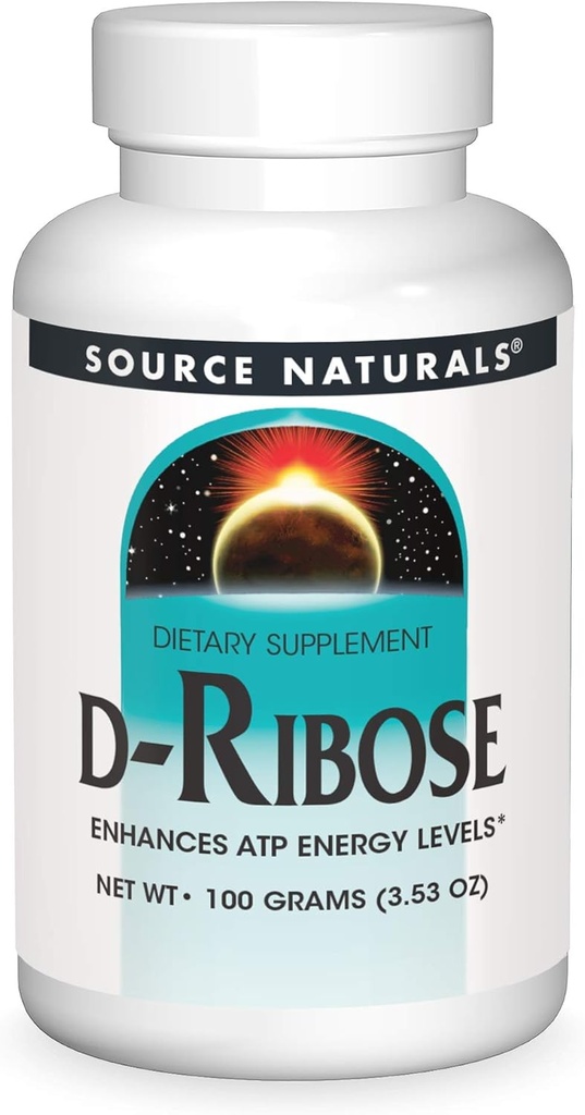 Kilde Naturals D- Ribose, Forbedrer ATP Energi * - 100 Bedste Pulver