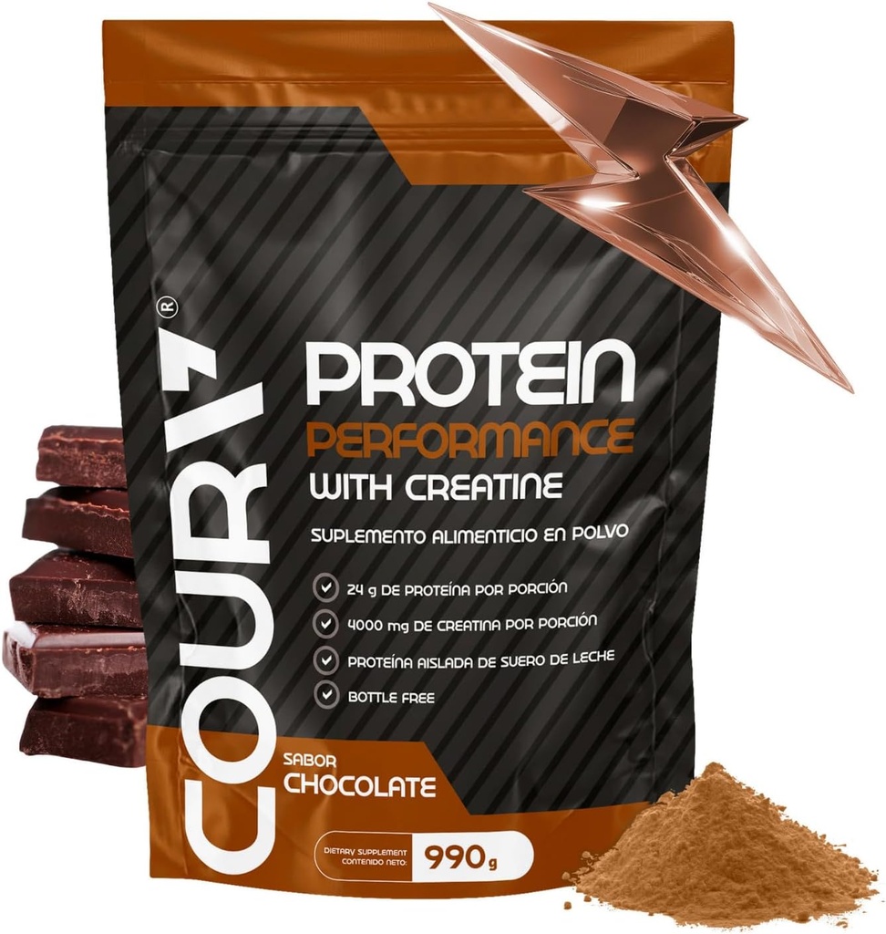 COURA Proteín Performance 990g - High- Performance Protein Powder - med Creatin - Ideel til atleter - Glutenfri