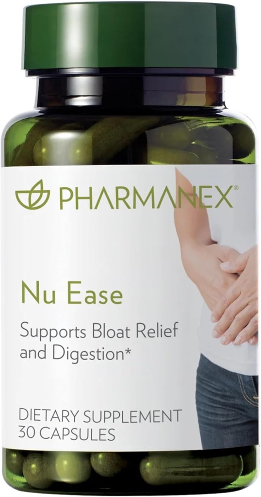 Nu Skin - Nu Ease fordøjelsestilskud ekskl. 124; Bloating Relief, Kosttilskud: 124; Natural Plant Extracts, Non- Laxative