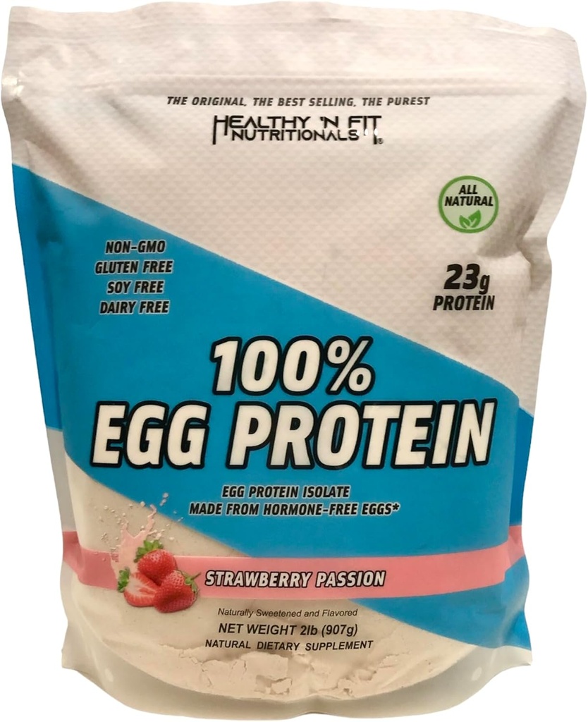 Sund N Fit 100% EGG PROTEIN- Strawberry (12oz): 100% Egg White Protein PLUS Natural Peptider. Naturligvis sødet, Zero Carb, Keto, Paleo Friendly
