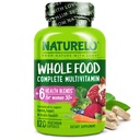 NATURELO hel mad Multivitamin til kvinder 50 + (jernfri) med vitaminer, mineraler, & økologiske ekstrakter - supplement til post-menopausale kvinder over 50 - ingen GMO - 120 Veganske kapsler