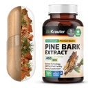 BIO KRAUTER Pine Bark Uddrag Kapsler 400 mg - 100 Tæl - Antioxidant Supplement - 95% Proanthocyanidin - Pine Bark Supplement - Vegan, Ingen Fillers