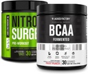 Jacked Factory Nitrobølge Pre- Workout i Green Apple & BCAA i Fruit Punch for Muscle Building and Recovery