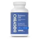 BodyBio Balance Oil - Vegan Omega 3 6 Supplement - Cold- Presset saflor & Flaxseed Oil - Understøtter hjernefunktion, sund hud, og mad