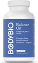 BodyBio Balance Oil - Vegan Omega 3 6 Supplement - Cold- Presset saflor & Flaxseed Oil - Understøtter hjernefunktion, sund hud, og mad