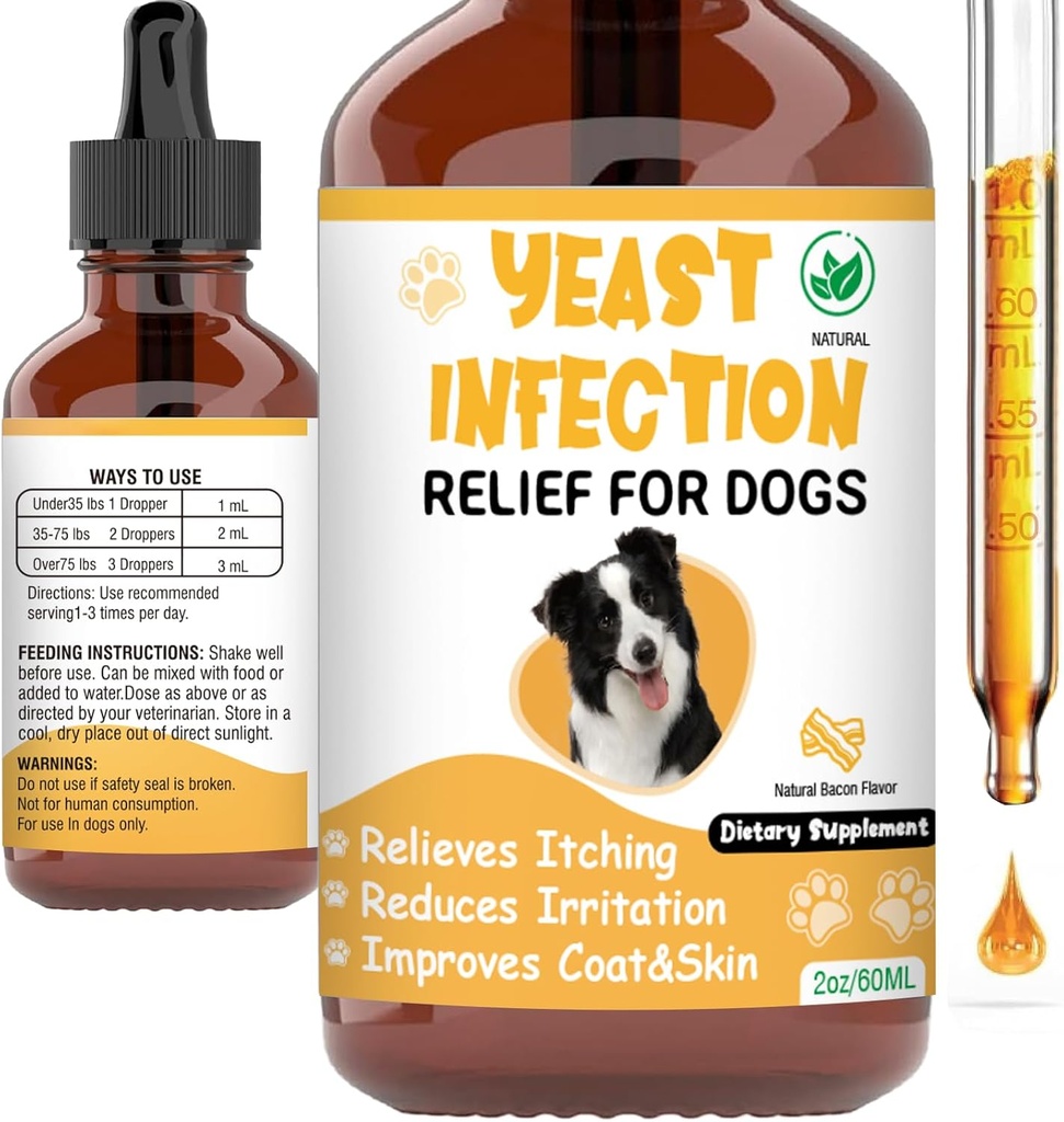 Naturlig Gær infektion Behandling for hunde, Understøtter sund Itch Relief, Betændelse Relief, Allergi Relief & mere, Hundeøre Infektion Behandling, Itch Relief for hunde, Øre Infektion Behandling for hunde