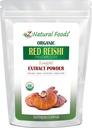 Z Natural Foods Organic Reishi Mushroom Extract Powder - Vægt 1 LB - Koncentreret Premium Extract til støtte immunsundhed, Energize din morgen ved at tilføje det til kaffe og te