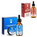 Sandalwood Beard Growth Kit med 2X biotin til mænd og vanille Beard Growth Oil Measures Natural Ingredients & Thickens Facial Hår Growth