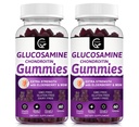 Glucosamin Chondroitin Gummies med MSM & Elderberry Extra Strength - Fleksibilitetsunderstøttelse, Antioxidant Immunsupport for voksne, Mænd & Kvinder - 60 Chondroitin Gummies (2 Pack)