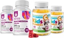 C-vitamin Gummies 120 tælle for børn & voksne 240 mg og Magnesium 200 mg Gummies - immunforsvar Lav- Sukker Chewable Gummy Vitaminer til tandlæger med Magnesium Calm Chews for børn & voksne sukkerfri