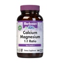 BlueBonnet Calcium Magnesium 1: 1 Ratio Vegetariske Kapsler, 180 Tæl, Hvid
