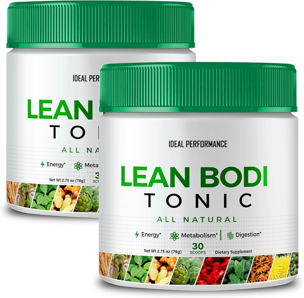 Lean Bodi Tonic Powder Officiel Formel, LeanBodi Tonic Alle naturlige - Maksimal styrke med vitamin B6, BCAA, LeanBodi Powder Support, Lean Bodi Advanced Formel Anmeldelser (2 Pack)