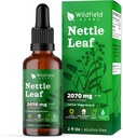 Stinging Nettle Leaf Extract Drops 2000mg (Urtica dioica L.) Urtetilskud Absorber Bedre end kapsler, 1 måned Tilgang, 84 Servering, Alkohol- Gratis tinktur - 2 Oz, pakke med 1