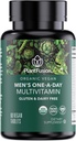 PlantFusion Økologisk Multivitamin til mænd - En daglig hel fødevareblend Mænds Multivitamin - Vegan, Non- GMO, Gluten Free & Dairy Free - 60 tabletter (2 måneder Tilgang)
