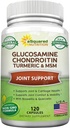 aSquared Nutrition Glucosamine Chondroitin Turmerisk MSM Boswellia - 120 Kapsler - Fælles Support Supplement - Fælles Support Relief Pills for Health - Natural Supplement til Tilbage, Knee & hænder