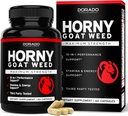 Horny Geat Weed For Mænd og Kvinder - [Maksimum Styrke 1590mg] - Maca, Ginseng, L- Arginin, Tribulus - Premium Hornyweed - Icariin Epimedium - 3. parti Testet - USA Made - 60 Greve