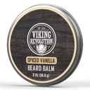 Viking Revolution Spiced Vanilla Beard Balm - Beard Smør med Argan Oil, Beard blødgøringsmiddel til mænd med Jojoba Oil - Beard Moisturizer til mænd med bivoks - Beard Wax til mænd (2oz, 1 Pack)