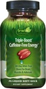 Irwin Naturals Triple- Boost Kaffe- Free Energy - Lasting, Jitter- Free Focus - Brain Boosting Nootrop - 75 Liquid Softgels