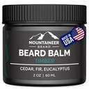 Mountaineer Brand Natural Beard Balm med Timber Sang 124; Dufte Inspireret af Natur 124; Beard Butter til Mænd 124; Leave in Condidtioner Buddy 124; Hydrater, Softens og Tames Buddy 124; Fremstillet i West Virginia Buddy 124; 2oz
