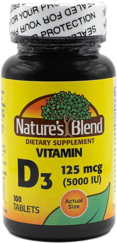 Naturens Blend D3- vitamin, 5000 IE 100 tabletter
