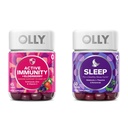 OLLY Gummy Aktiv Immunitet + Elderberry 45 Gummies, Sleep Gummy Lejlighedsvis Sovestøtte 50 Tæl