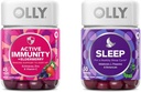 OLLY Gummy Aktiv Immunitet + Elderberry 45 Gummies, Sleep Gummy Lejlighedsvis Sovestøtte 50 Tæl