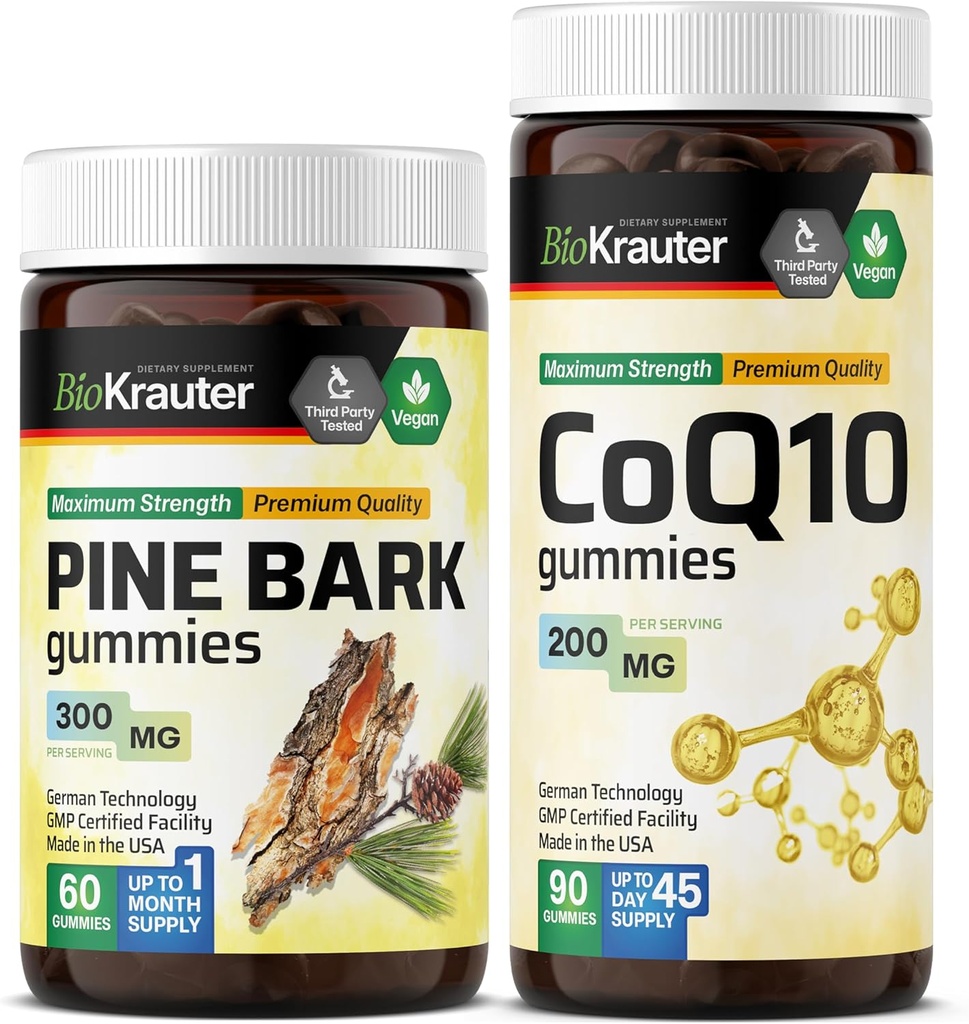 BIO KRAUTER Pine Bark 60 Gummier & CoQ10 90 Gummier