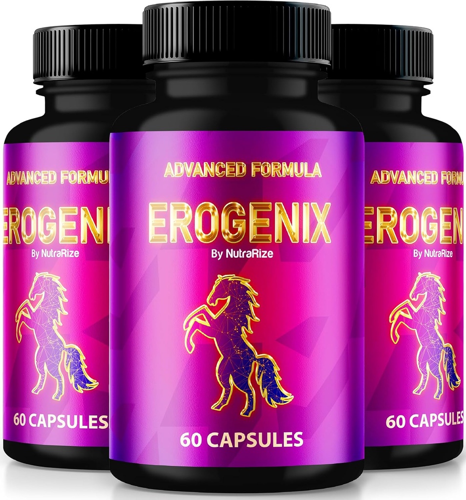 (3 Pack) Erogenix kapsler, låse din maksimale ydeevne, Alt naturligt supplement til støtte Longt- Vedvarende energi og samlet sundhed, officielle Ero Genix anmeldelser (180 Kapsler)