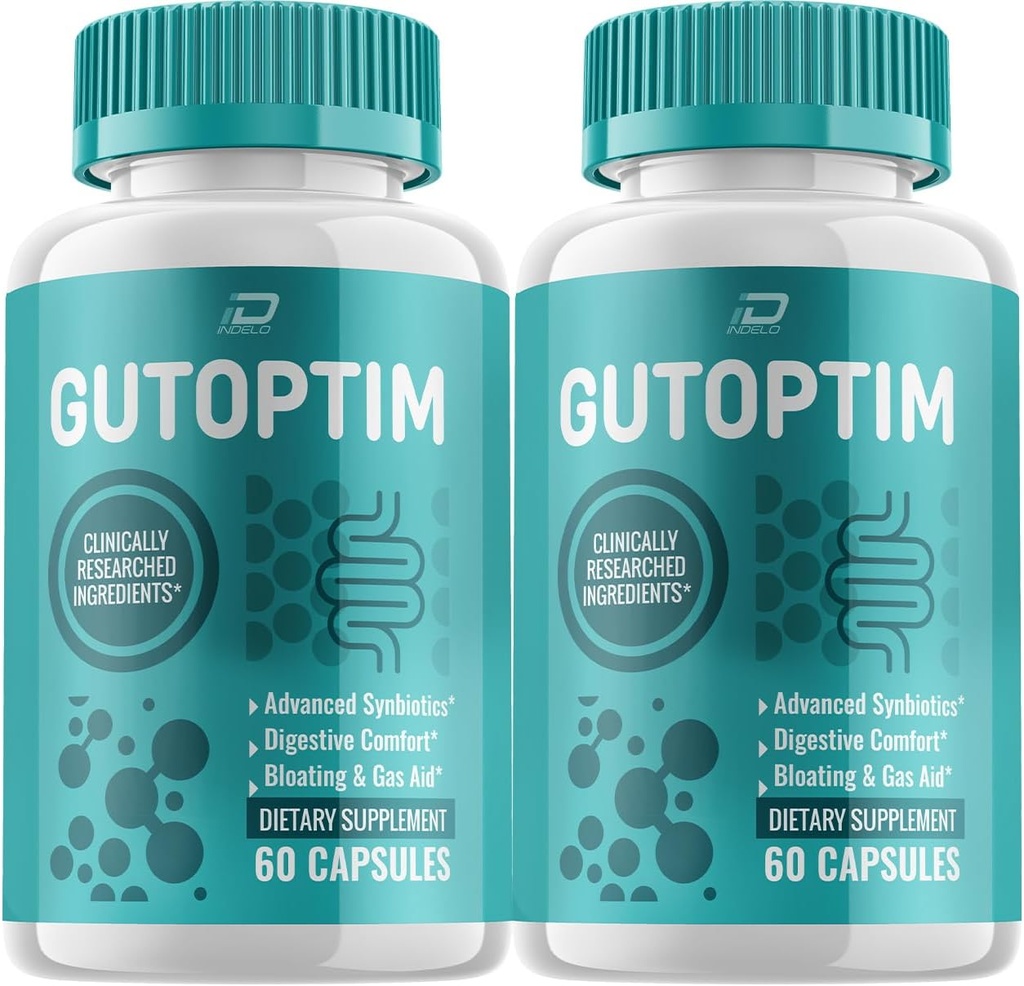 Gutoptim Advanced Probiotic Capsules, Gutoptim Probiotics Support til fordøjelsesmedicin Pills, Gutoptim Anmeldelser, Gut Supplement & fordøjelsesstøtte (2 pakke - 120 kapsler)