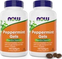 Nu pebermynte Gels med Ingefær Olie og Fennel Oil, 150 Softgel (Pack of 2), Enteric Coated