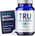 TRU NIAGEN Patenteret NAD + tillæg til anti-aging og celle regeneration, 300 mg Niagen, 90 Servere Note 124; Understøtter cellular energi, hjerne, musculamid