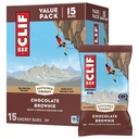 CLIF BAR - Energy Protein Bars - Chokolade Brownie - Lavet med Økologisk Havre - Energibar - Ikke-GMO - (15 Pack)